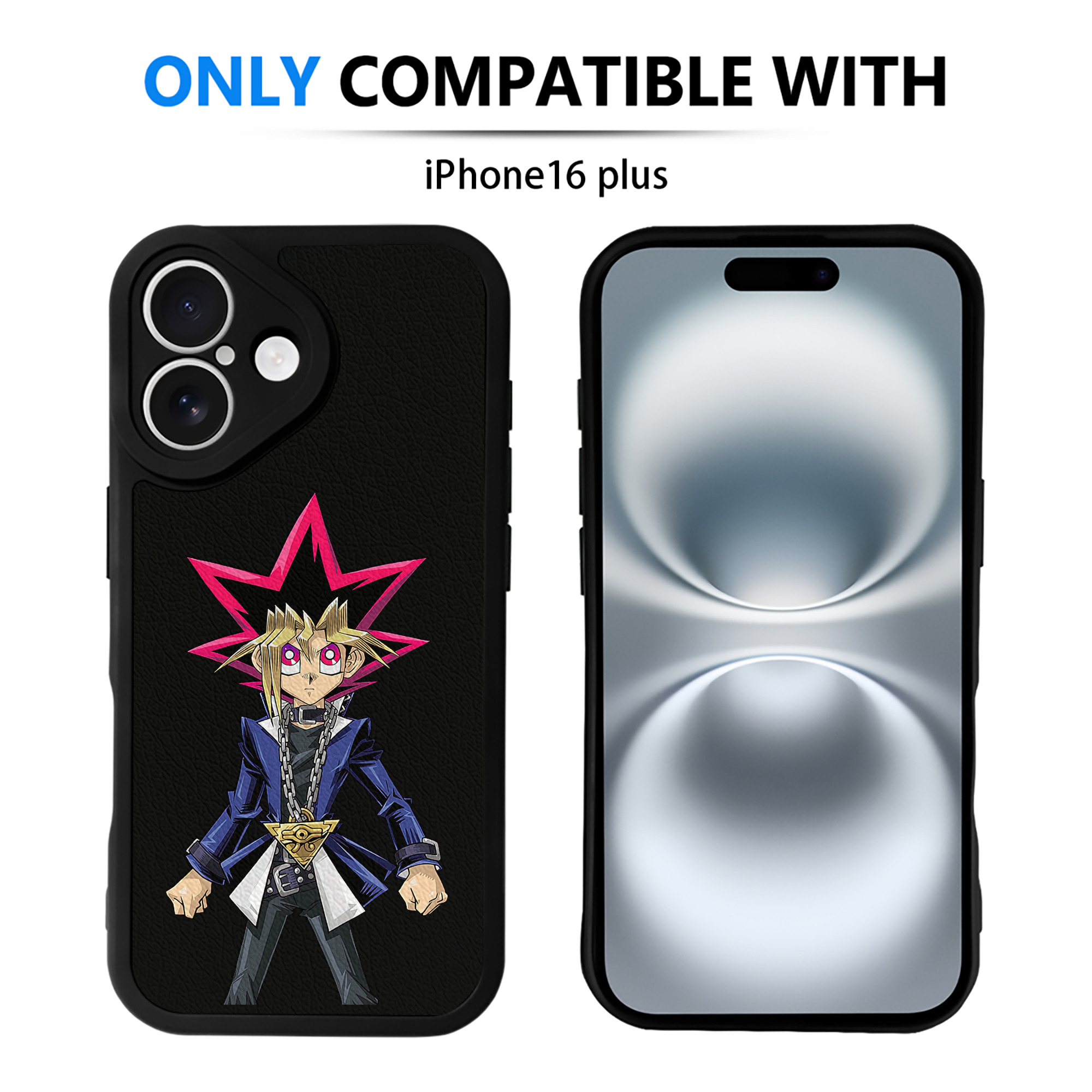 遊☆戯☆王 Yu-Gi-Oh! 【iPhone 16シリーズ対応】シリコンスマホケース（レザー調） 材質：シリコン